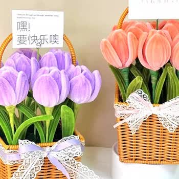 佳茉扭扭棒花束手工diy材料包 7MM加密 马卡龙色200根 创意礼物 幼儿园手工制作 diy
