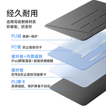 亿色（ESR）适用于iPad Air7/6保护套13英寸2025新M3芯片横竖两用笔槽保护壳通24年苹果平板电脑多角度稳固黑