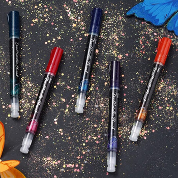 派通（Pentel ）双色闪光科学毛笔 美术绘画书法软毛笔XGFH-DFX 闪光橙