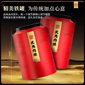 福东顺 茶叶 武夷岩茶肉桂乌龙茶浓香型中火碳焙高香型大红袍礼盒装500g
