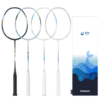 川崎（KAWASAKI）羽毛球拍单拍全碳素超轻纤维5U进攻型鲸梦系列 后海（已穿线）