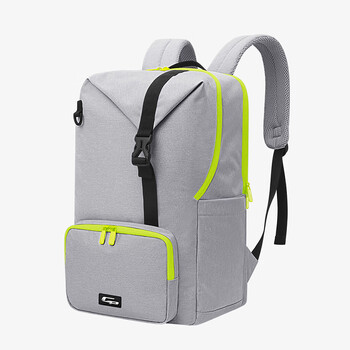 超牌羽毛球运动健身游泳双肩背包男女训练高中大学生书包浅灰色CP-384