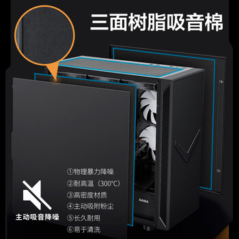 先马(SAMA)黑洞7Max黑色 台式主机商务办公电脑静音机箱 三面吸音降噪/E-ATX主板/双360水冷位/支持50系显卡 先马(SAMA)黑洞7Max黑色 台式主机商务办公电脑静音机箱 三面吸音降噪/E-ATX主板/双360水冷位/支持50系显卡