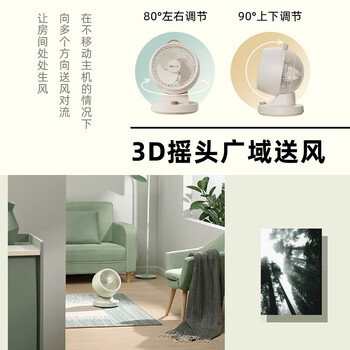 小熊（Bear）空气循环扇 家用节能电风扇台扇 强力对流涡轮换气扇 快速换气 低耗低噪 DFS-A30L1