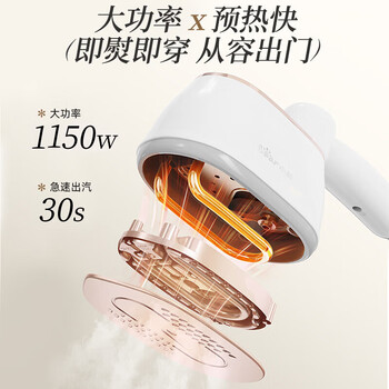 小熊（Bear）手持挂烫机17G/MIN大蒸汽100ML水箱电熨斗蒸汽熨烫家用增压便携快捷随心熨烫团购礼品A12Z3