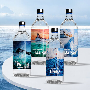 优活家丽珍贝加尔饮用天然水750ml*6瓶 玻璃瓶整箱大瓶装进口水高端商务