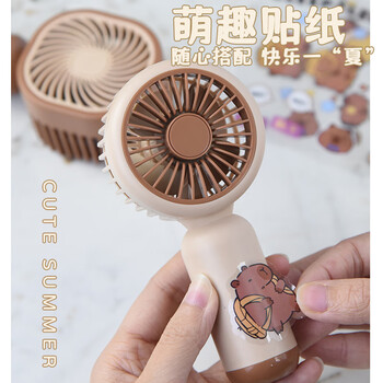 欧利文小风扇usb充电款静音便携低音设计自然吹风桌面床上手持台式迷你大风力儿童小型电风扇