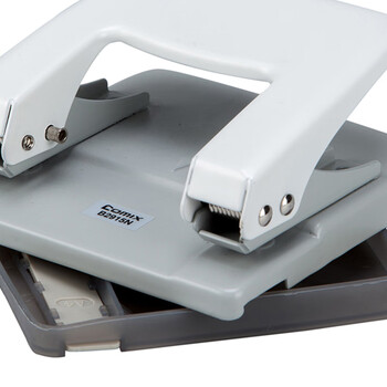 齐心（COMIX）两孔打孔器 打孔机活页本可打φ6mm25页(带定位标尺) B2915N配