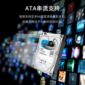 希捷（SEAGATE）安防硬盘 4TB 256MB SATA CMR垂直 机械硬盘 视频储存 三年质保 希捷酷鹰 3.5英寸ST4000VX016