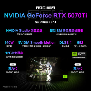 ROG【京东独家】魔霸9 锐龙9HX3D 16英寸 游戏本笔记本电脑(R9 9955HX3D 16G 1T RTX5070Ti 240Hz)