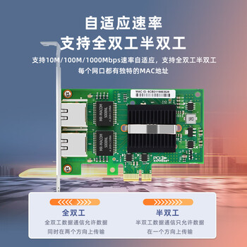 EB-LINK intel I350AM2芯片PCI-E X1千兆双口服务器网卡I350-T2(短板)机器视觉工业相机 EB-LINK intel I350AM2芯片PCI-E X1千兆双口服务器网卡I350-T2(短板)机器视觉工业相机