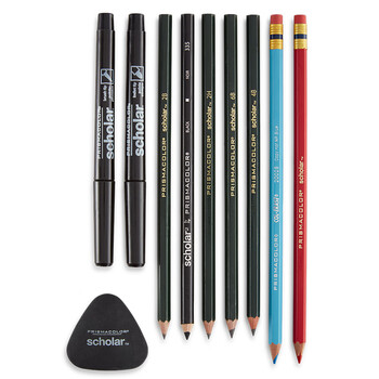 霹雳马彩色铅笔马克笔动漫线稿套装1822417学生绘画艺术手绘美国三福美术文具礼盒女孩生日礼物