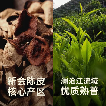 中茶茶叶普洱茶陈皮普洱熟普云南普洱熟茶小金饼木桶装500g中华老字号