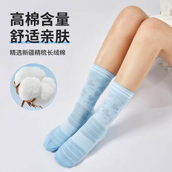 Taan泰昂羽毛球袜网孔薄款中筒运动女袜吸汗透气T192混色3双装