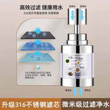 佳立方水龙头过滤器自来水净化器防溅净水器厨房面盆延伸器万向旋转花洒