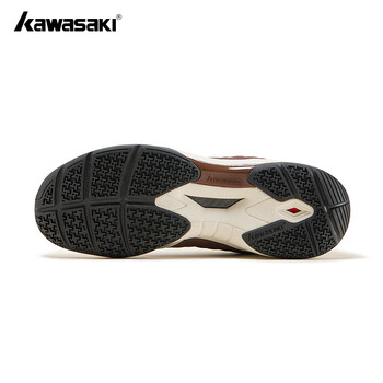 川崎（KAWASAKI）羽毛球鞋男款无界减震防滑透气运动跑步训练C32012  金棕色  40
