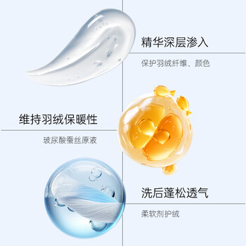 D.SIIS迪艾澌羽绒服蓬松洗涤剂500ml*2专用清洗剂洗衣液衣物柔顺去污