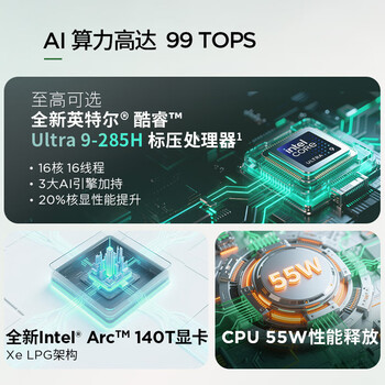 ThinkPadT14p AI PC酷睿Ultra9 14.5英寸高性能工程师本笔记本电脑 32G 1TB 3K 商务办公本