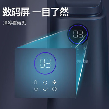 先锋无叶风扇家用空调扇落地扇智能摇头塔扇空气循环扇电扇等离子风扇变频直流DWY-S3R加湿净化无叶扇