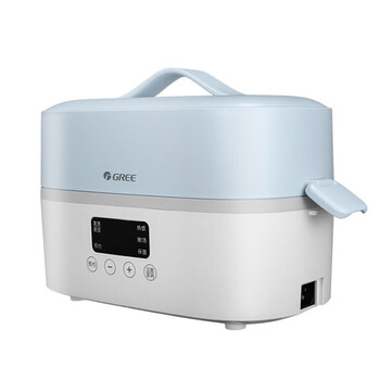 格力（GREE）DFH-1501Za电热饭盒1.5L/升插电式加热饭盒上班族双层热饭神器 电热保温饭盒 多功能蒸煮 风信蓝
