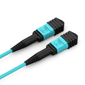 良浦 光纤跳线MPO-MPO母头8芯 多模万兆OM3 40/100G模块用MPO光纤线 5米 MPO-MD8-5M	