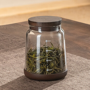 格娜斯玻璃茶叶罐透明密封罐家用高档储存茶叶收纳罐咖啡豆粉白糖储物瓶