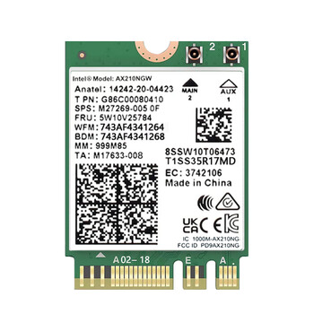 睿因(Wavlink)AX210无线网卡Intel千兆电竞游戏WiFi6笔记本电脑内置M.2网卡wifi接收器蓝牙5.3 睿因(Wavlink)AX210无线网卡Intel千兆电竞游戏WiFi6笔记本电脑内置M.2网卡wifi接收器蓝牙5.3
