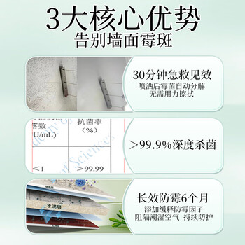 魅她（MIOLTTA）墙体除霉剂 墙面白墙去霉点霉斑霉菌清除剂 墙壁卫生间防霉除霉味