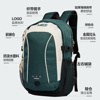 川崎（KAWASAKI）羽毛球包无界离镜双肩包背包大容量多功能袋独立鞋仓C8240 蓝色