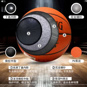 斯伯丁（SPALDING）星街战TF-500篮球7号室内外通用吸湿PU柔软手感实战比赛 76-797Y