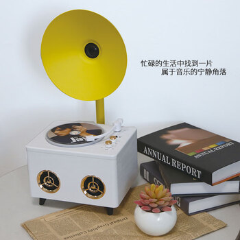 YEARS STAY时光岁月一体式CD机发烧友专辑播放器复古CD播放机唱片机桌面蓝牙音响音箱cd机生日礼物绿色SG1990