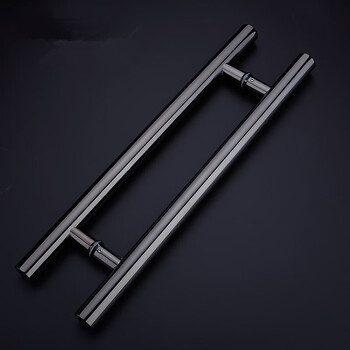 玻璃门拉手 黑钛金大拉手玻璃门把手不锈钢加厚拉手无框门大拉手 600*