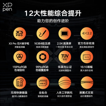 XPPen Artist Pro 16(Gen2) 数位屏 电脑绘画专业手绘屏 数位板 手写板连电脑画板手绘板绘画板