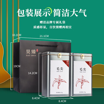 第一江南绿茶毛尖特级250g新茶明前茶叶礼盒罐装春茶端午节送礼品