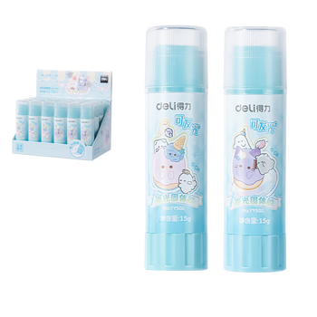 得力（deli）ACR固体胶 幽幽家族夜光胶棒无甲醛强力胶水 学生开学文具办公用品YY502