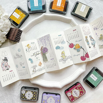 旗牌(Shachihata)Artline 和风自然色防水彩色手指画橡皮章速干手帐油性可爱印台印泥 红梅色 HAC-1-LPP 旗牌(Shachihata)Artline 和风自然色防水彩色手指画橡皮章速干手帐油性可爱印台印泥 红梅色 HAC-1-LPP