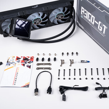 瓦尔基里（VALKYRIE）B360-GT VK 一体式CPU水冷散热器 3.95吋IPS液晶屏 多平台支持 ARGB光效 一线通风扇