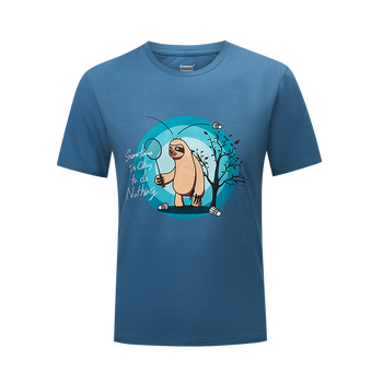 川崎（KAWASAKI）羽毛球服中性款圆领T恤运动休闲宽松透气文化衫B3928 灰蓝色 M