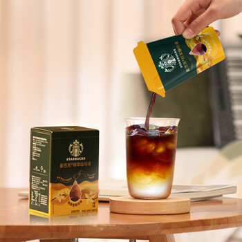 星巴克（Starbucks）0糖0脂即享黑咖啡 精萃咖啡液 绵柔香草25ml*6杯冷热秒溶