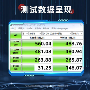飚王SSD固态硬盘2.5英寸SATA3.0接口 台式机笔记本通用固态硬盘 【1TB】读速500MB/s固态硬盘 M003