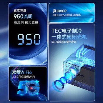 爱国者（aigo） H59 投影仪家用 投影机办公1080P家庭影院 会议大屏（ 1080P超清画质 AI智能语音 5G双频WIFI6）
