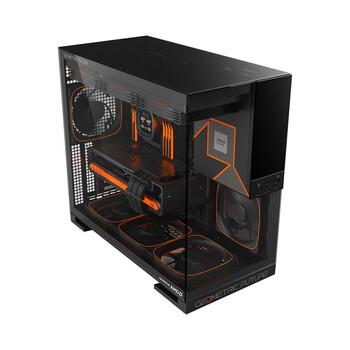 几何未来（GeometricFuture）Model5悟空电脑机箱 AMD 信仰版(EATX主板/5090/4090显卡/420/360冷排/海景房/TypeC)/AMD 9800X3D