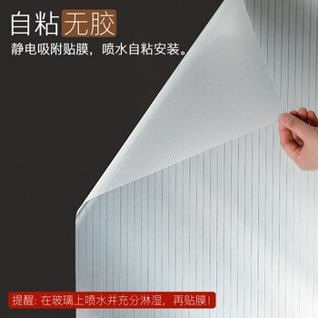 战仞者静电无胶玻璃贴膜门窗装饰膜防窥隐私贴纸-闪银纯磨砂1.2*2米602