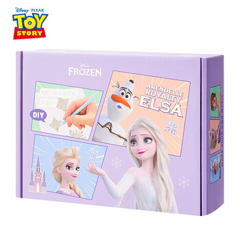 迪士尼（Disney）儿童钻石画套装手工制作贴画创意贴钻diy玩具可爱卡通益智贴画文具礼盒女孩生日礼物冰雪A60103-F1