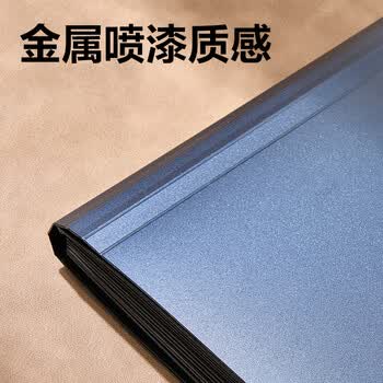 得力（deli）A4/13格飞盘扣式双色手提文件包/风琴包/试卷文件夹/资料夹文件收纳保护 办公学习用品蓝5558