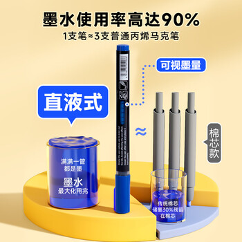名遇直液式软头丙烯马克笔24色黑杆小学生专用可叠色水彩笔可水洗画笔丙烯颜料笔儿童生日礼物水彩笔