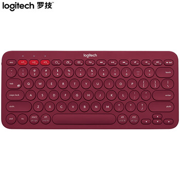 罗技（Logitech）时尚系列 K380 无线键盘 蓝牙办公键盘 女友 便携超薄键盘 笔记本键盘 红色