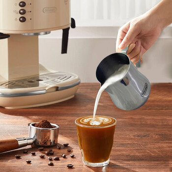 德龙（Delonghi）咖啡机 350ML定制 304不锈钢尖嘴加厚 咖啡奶泡杯 咖啡机周边配件 拉花杯