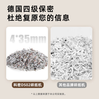 科密10张11分钟18L碎光盘碎卡保密办公家用碎纸机低噪音大型商务办公文件粉碎机4级保密DS02