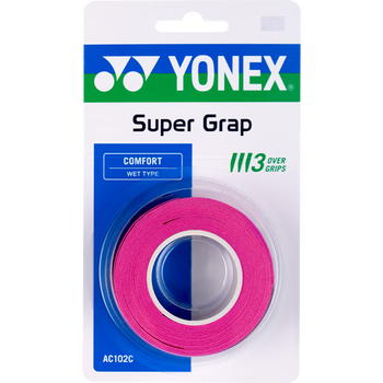 YONEX尤尼克斯羽毛球手胶运动吸汗带握把胶AC-102C-026粉色三条装 YONEX尤尼克斯羽毛球手胶运动吸汗带握把胶AC-102C-026粉色三条装